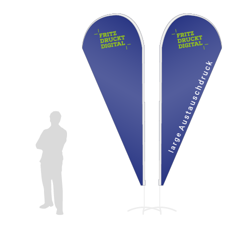 Beachflag Drop Austauschdruck | Large (343 cm) | beidseitig bedruckt